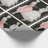 roze en witte Mode Cadeaupapier (Hoek)