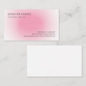 Roze en witte, moderne, eenvoudige Sjabloon Visitekaartje (Voorkant / Achterkant)
