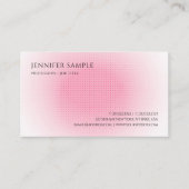 Roze en witte, moderne, eenvoudige Sjabloon Visitekaartje (Voorkant)