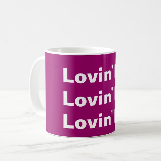 Roze en witte mok in het leven (Voorkant links)