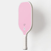 Roze en witte monogram pickleball paddle (Links)