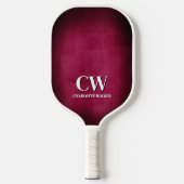 Roze en witte monogram pickleball-paddle pickleball paddle (Voorkant)