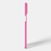 Roze en Witte Monogram Strepen Case-Mate iPhone Case (Achterkant / Rechts)