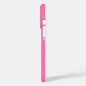Roze en Witte Monogram Strepen Case-Mate iPhone Case (Achterkant / Links)