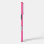 Roze en Witte Monogram Strepen Case-Mate iPhone Case (Achterkant / Rechts)
