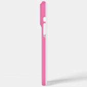Roze en Witte Monogram Strepen Case-Mate iPhone Case (Achterkant / Links)