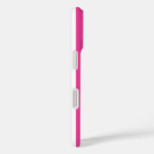 Roze en witte monogramstrepen Case-Mate iPhone case (Achterkant / Rechts)