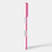 Roze en witte monogramstrepen Case-Mate iPhone case (Achterkant / Rechts)