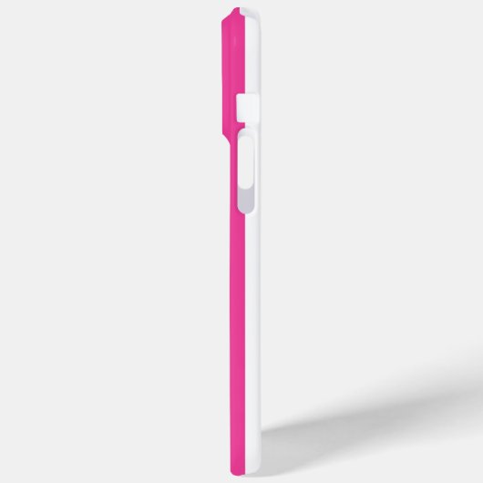 Roze en witte monogramstrepen Case-Mate iPhone case (Achterkant / Links)