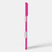 Roze en witte monogramstrepen Case-Mate iPhone case (Achterkant / Rechts)
