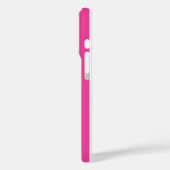 Roze en witte monogramstrepen Case-Mate iPhone case (Achterkant / Links)