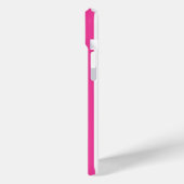 Roze en witte monogramstrepen Case-Mate iPhone case (Achterkant / Links)