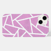 Roze en witte mozaïekpatroon Case-Mate iPhone case (Achterkant (horizontaal))
