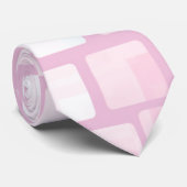 Roze en witte mozaïekpatroon stropdas (Opgerold)