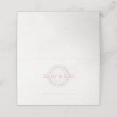 Roze en witte naaigarens bruiloft plaatskaartje (Buitenkant ongevouwen)