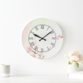 Roze en witte Natuur bloesem Romeinse cijfers Grote Klok (Huis)