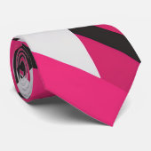 Roze en witte nekjes stropdas (Opgerold)