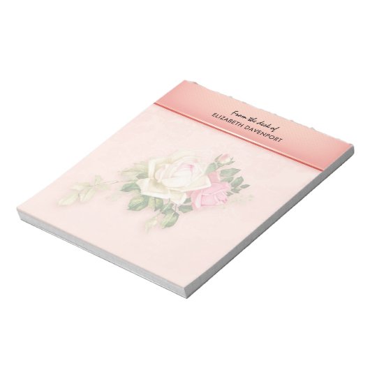 Roze en witte Notitieblok (Linkerzijde)