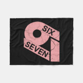 Roze en witte nummer 67 jersey speler uniform #67 fleece deken (Voorkant (Horizontaal))