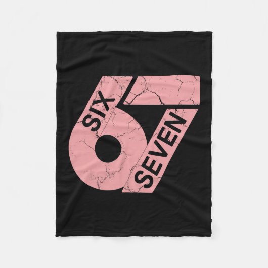 Roze en witte nummer 67 jersey speler uniform #67 fleece deken (Voorkant)