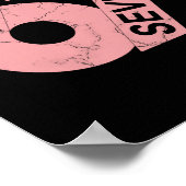 Roze en witte nummer 67 jersey speler uniform #67 poster (Hoek)