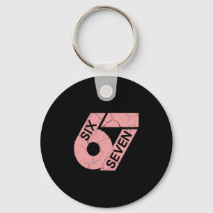 Roze en witte nummer 67 jersey speler uniform #67 sleutelhanger