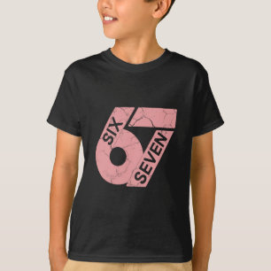 Roze en witte nummer 67 jersey speler uniform #67 t-shirt