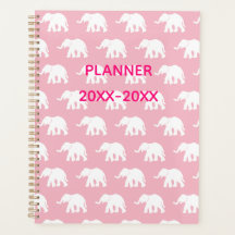 Roze en witte olifant Planner