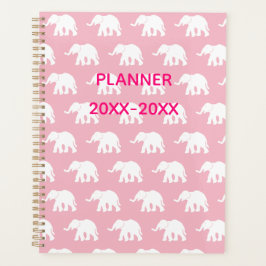 Roze en witte olifant Planner