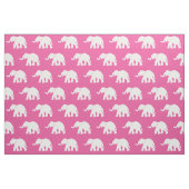 Roze en witte olifant stof (Fat Quarter)