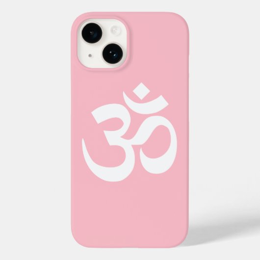 Roze en Witte Om Symbool Case-Mate iPhone Case (Achterkant)