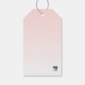 Roze en witte ombre cadeaulabel (Achterkant)