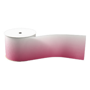 Roze en witte ombre grosgrain lint