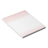 Roze en witte ombre notitieblok (Schuin)