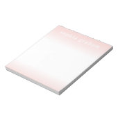 Roze en witte ombre notitieblok (Linkerzijde)