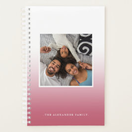 Roze en Witte Ombre Twee Fotoplanner Planner