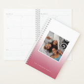 Roze en Witte Ombre Twee Fotoplanner Planner (Display)