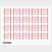 Roze en witte open-minded mensen  vierkante sticker (Vel)