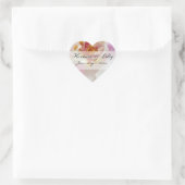 Roze en witte orchidee persoonlijke bruiloft hart sticker (Tas)