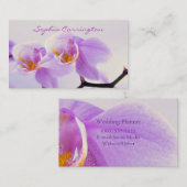 Roze en witte orchideeën visitekaartje (Voorkant / Achterkant)