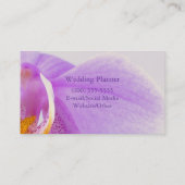 Roze en witte orchideeën visitekaartje (Achterkant)