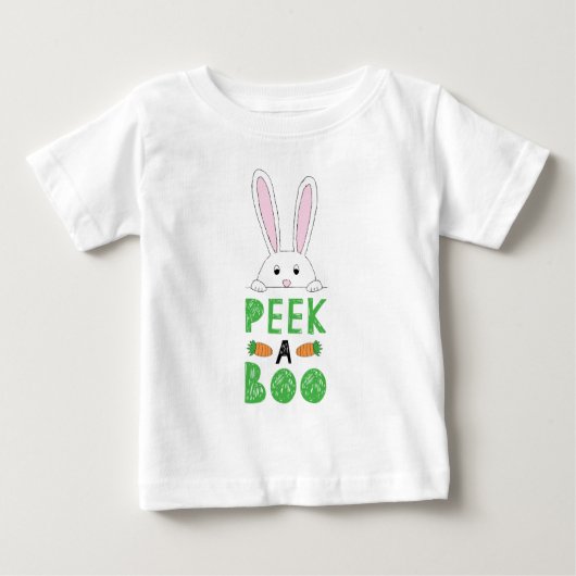 Roze en witte paaspap Bunny Peek-A-Boo (Voorkant)