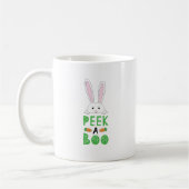 Roze en witte paaspap Bunny Peek-A-Boo Koffiemok (Links)