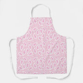 Roze en witte paisley Girly Schort (Voorkant)