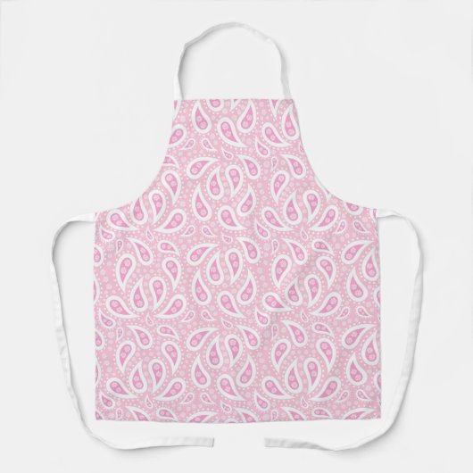 Roze en witte paisley Girly Schort (Voorkant)