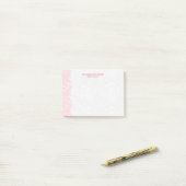 Roze en witte  Paisley Kant Post-it® Notes (Op bureau)