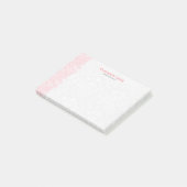 Roze en witte  Paisley Kant Post-it® Notes (Schuin)