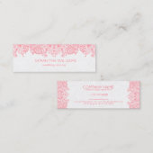 Roze en witte  Paisley Wedding Planner Mini Visitekaartje (Voorkant / Achterkant)