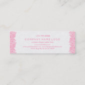 Roze en witte  Paisley Wedding Planner Mini Visitekaartje (Achterkant)