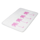 Roze en witte palmboom badmat (Gekanteld)